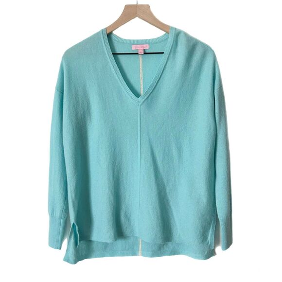 Lilly Pulitzer Alessandra 100% Cashmere V-Neck Oversized Sweater Size XXS/XS - Picture 1 of 6